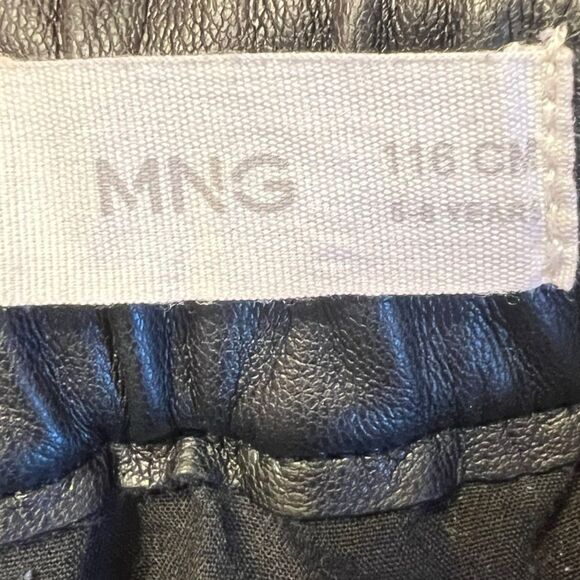 MNG Faux Leather Skirt Girls 5/6 Mini Ruffle Y2K Coquette Fall Layering Rare - Picture 4 of 12